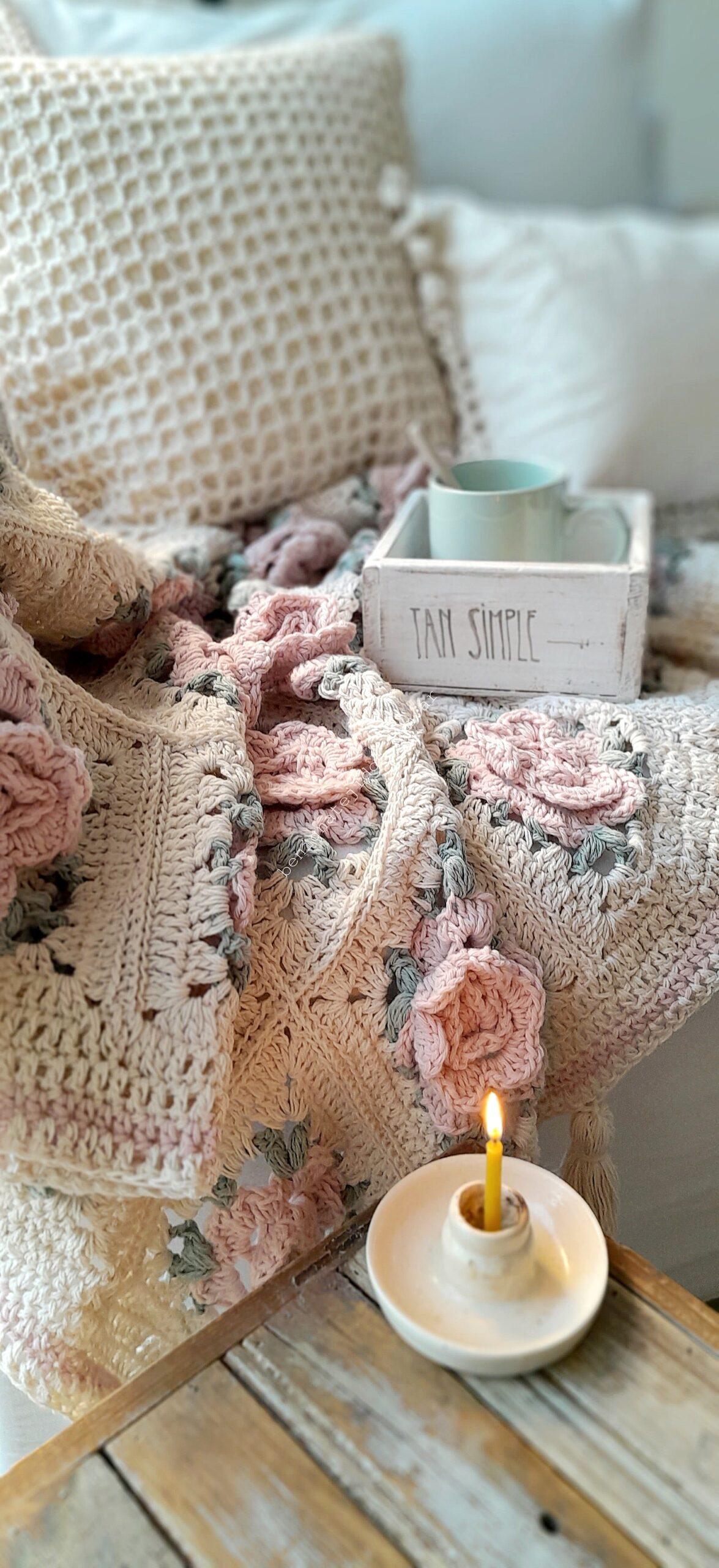 Manta ROSES 0.75x2.00+flecos o borlas (AP) - Imagen 10