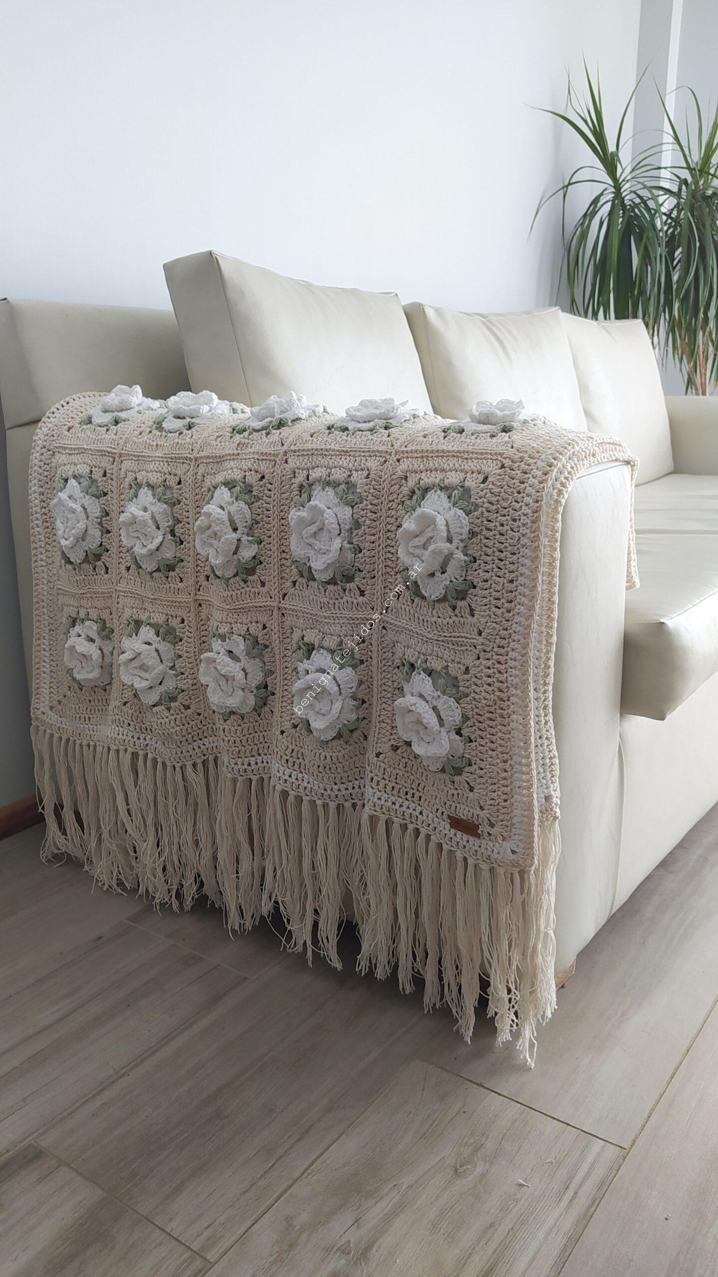 Manta ROSES 0.75x2.00+flecos o borlas (AP) - Imagen 9