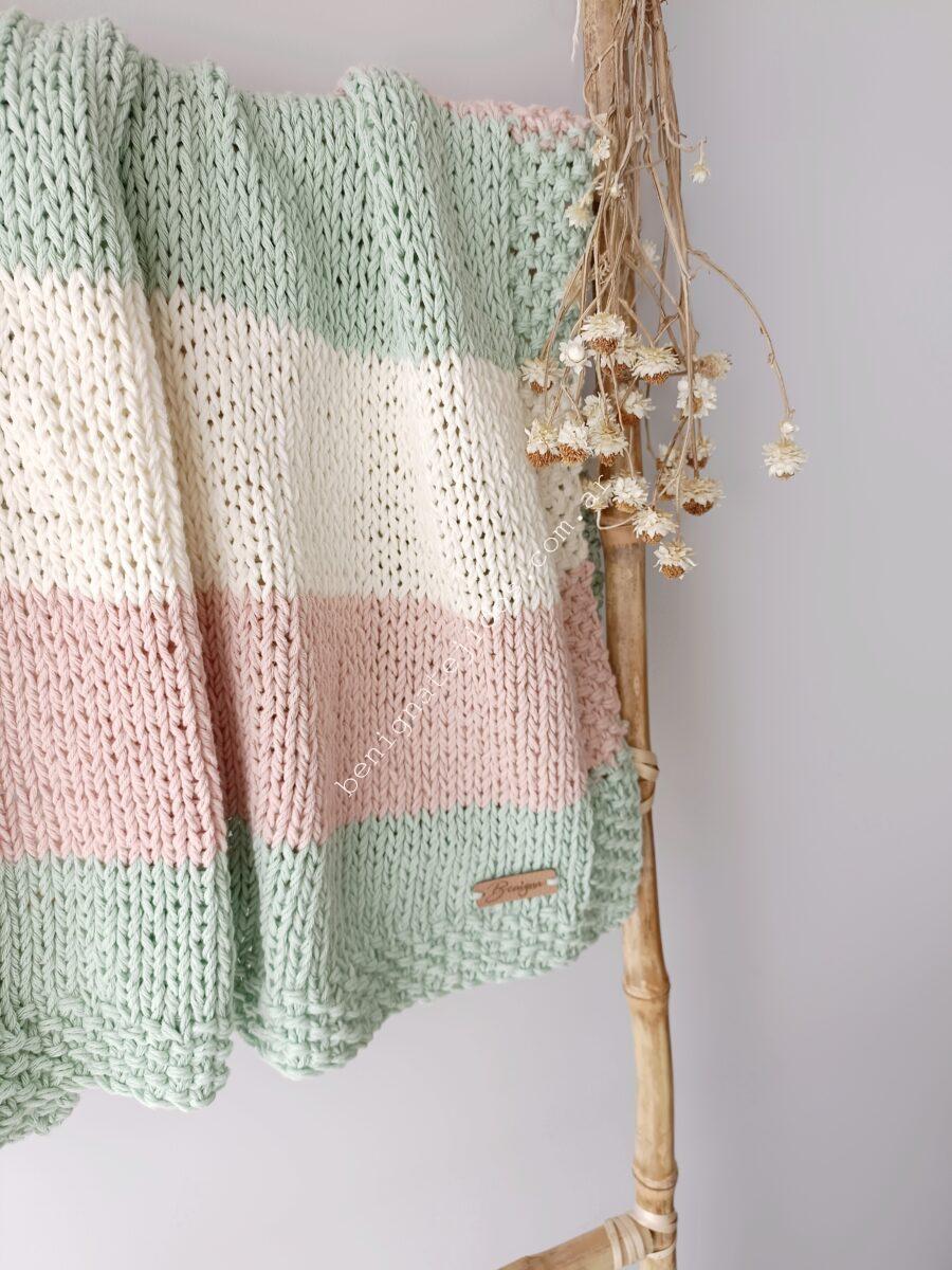 Mantita BB Juana a rayas 0.80x0.80 (AP)