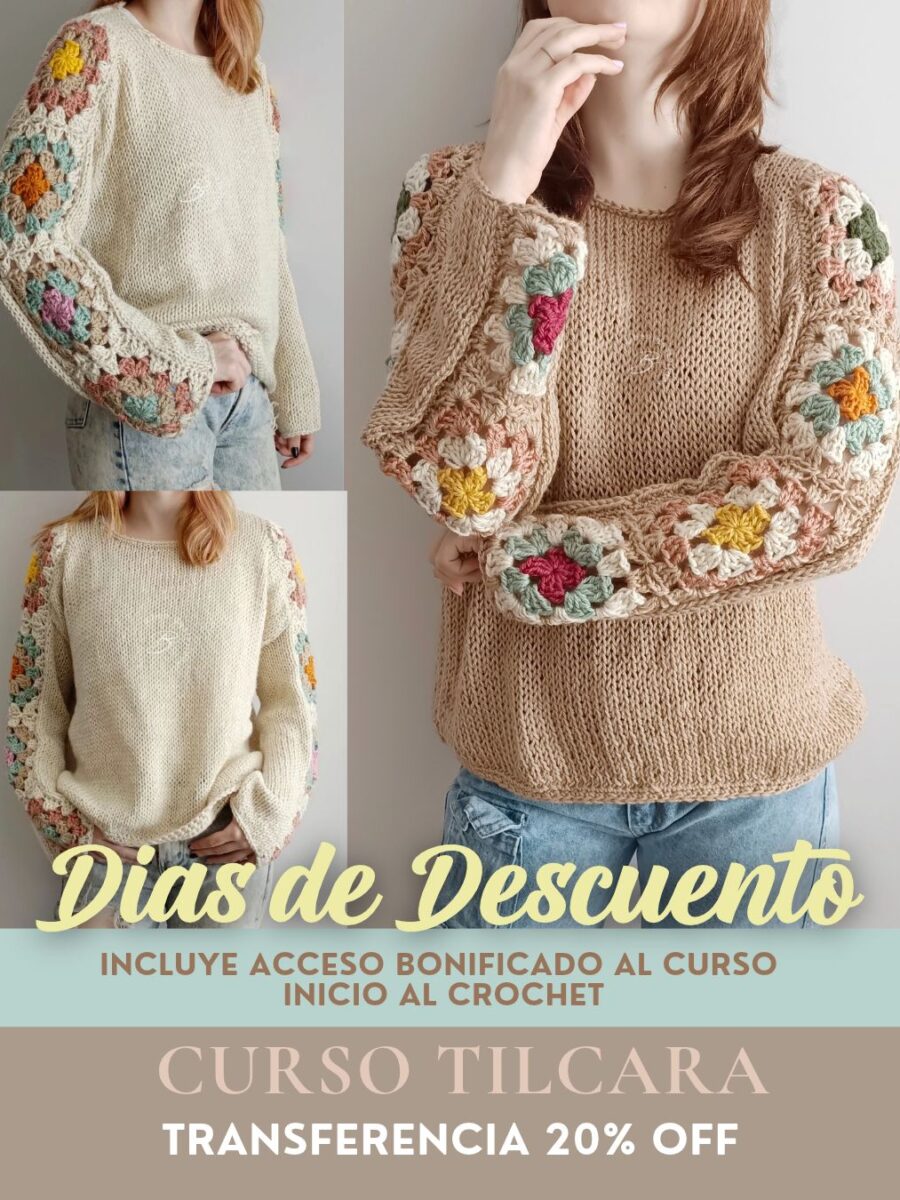 Curso Sweater TILCARA - Dos Agujas + Crochet