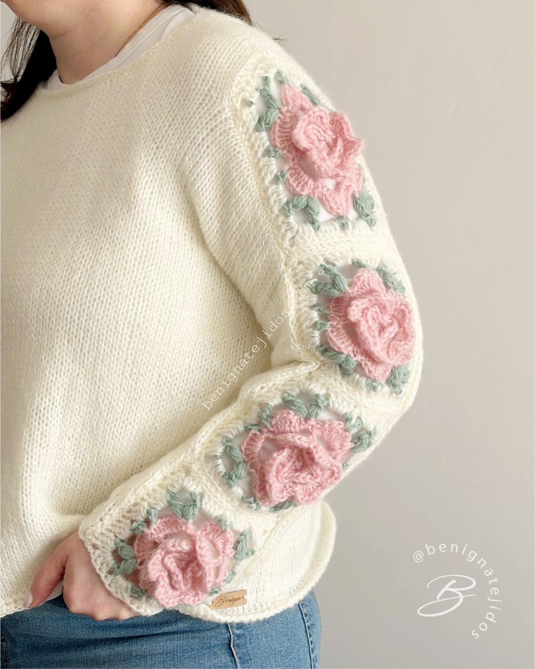 Sweater ROSES Tiza- Talle M- Disponible